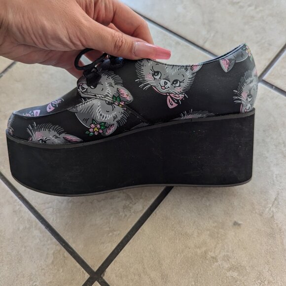 Iron Fist Womens Cat Lady Creepers Size 6 - Picture 9 of 11